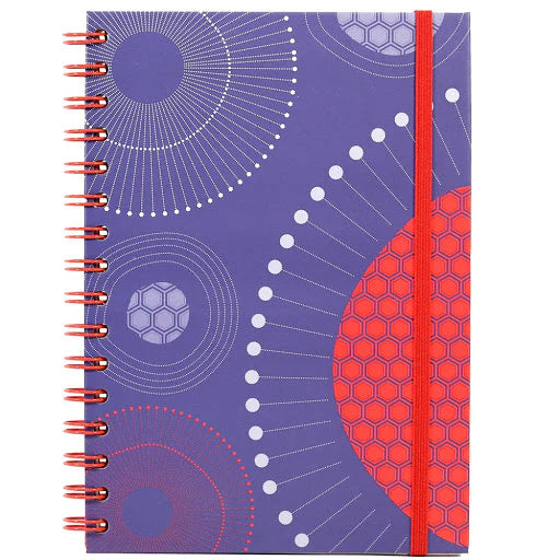 Botanical Spiral A5 Notebook with Elastic Band - 96 Sheets - Ruled