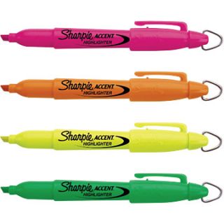 Sharpie Accent Mini Highlighters with Keychain - Pack of 6