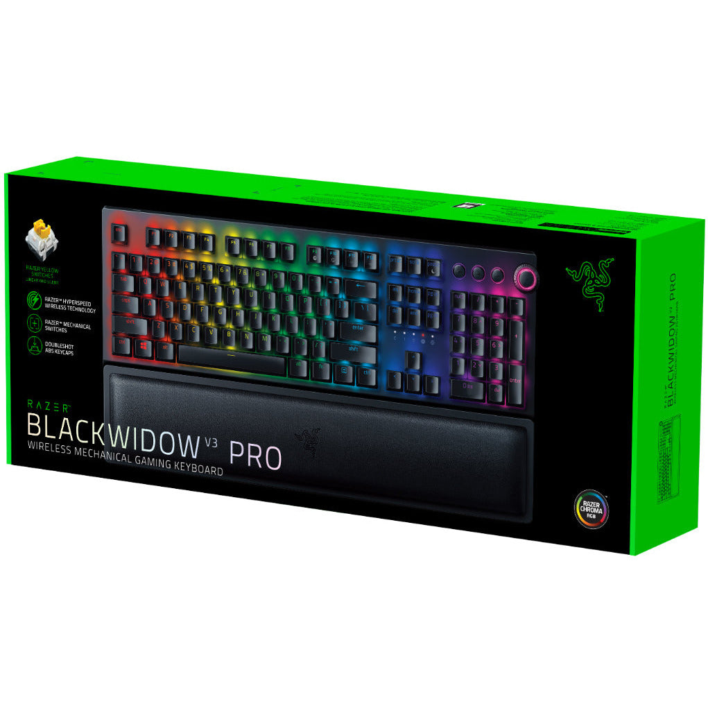 Razer BlackWidow V3 Pro Wireless Mechanical Gaming Keyboard - Yellow Switch